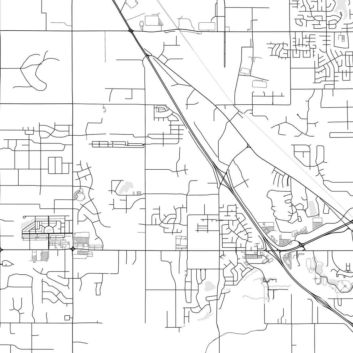 Olive Branch Map Print, Olive Branch Map Poster Wall Art, Ms City Map