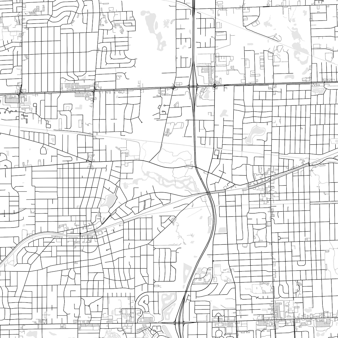 Lombard Map Print, Lombard Map Poster Wall Art, Il City Map, Illinois 