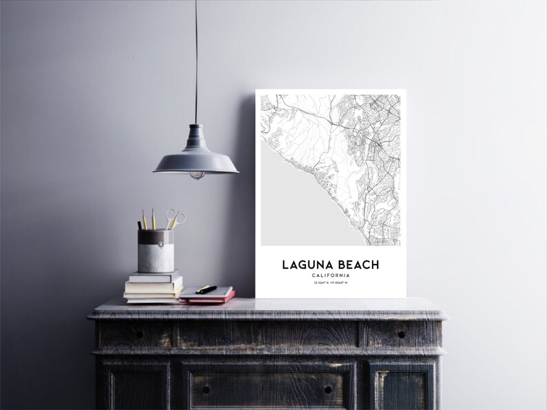 Laguna Beach Map Print Laguna Beach Map Poster Wall Art Ca - Etsy