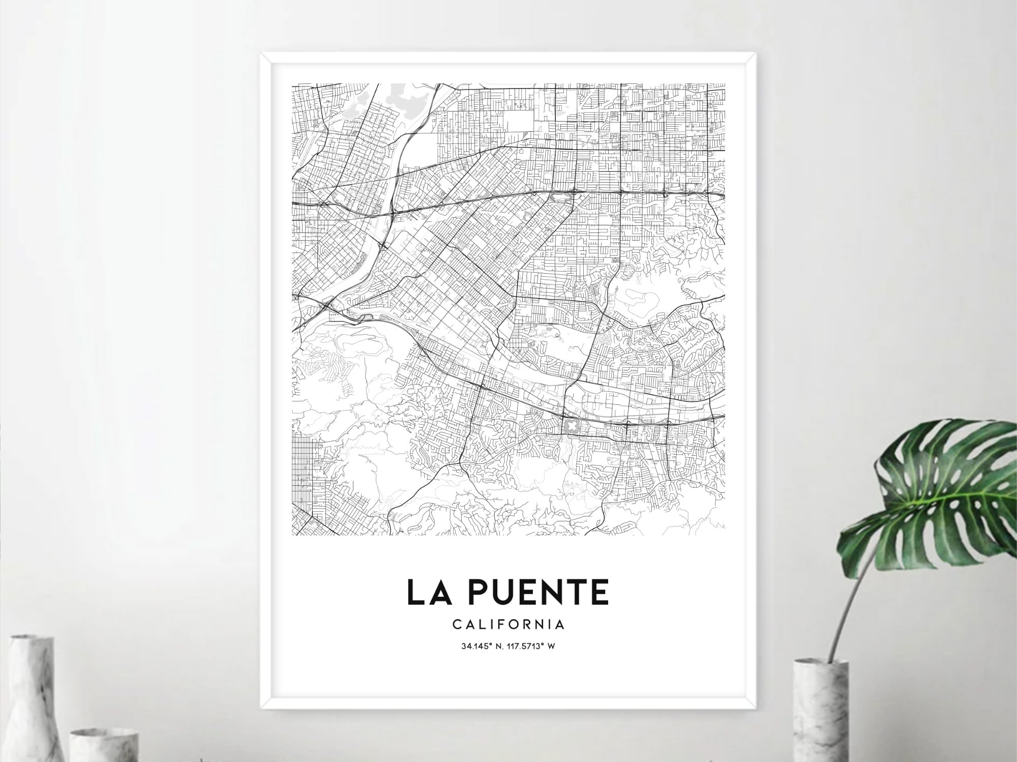 La Puente Map Print
