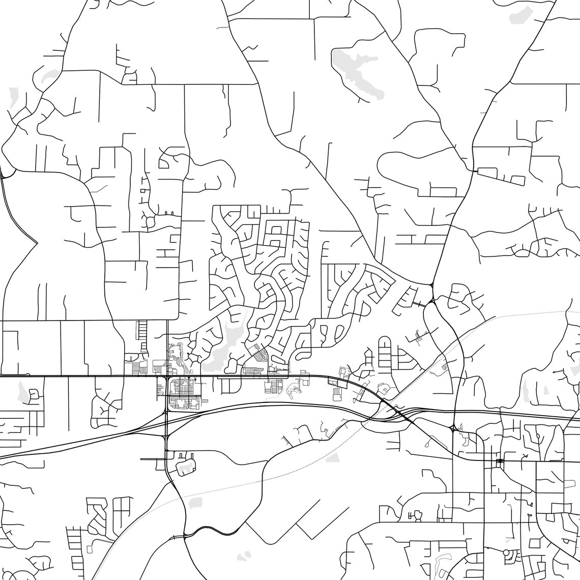 Brandon Map Print, Brandon Map Poster Wall Art, Ms City Map