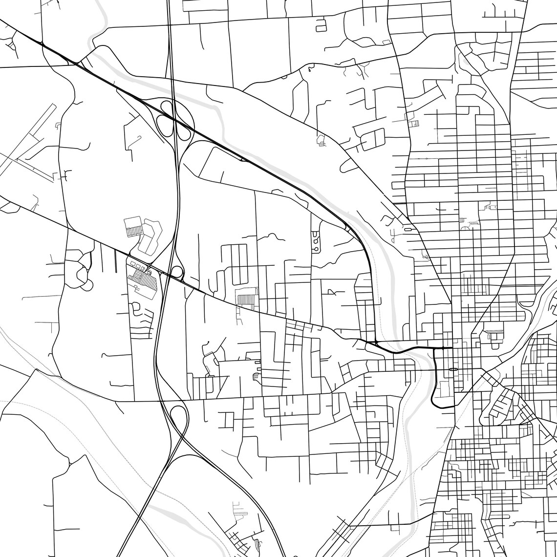 New Castle Map Print, New Castle Map Poster Wall Art, Pa City Map