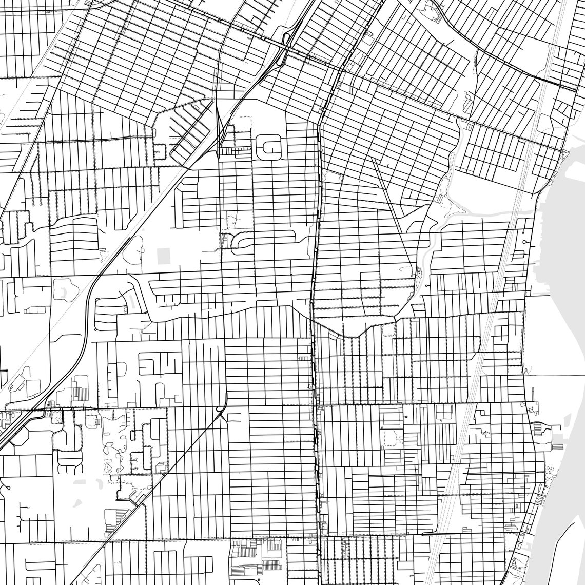 Wyandotte Map Print Wyandotte Map Poster Wall Art Mi City Etsy