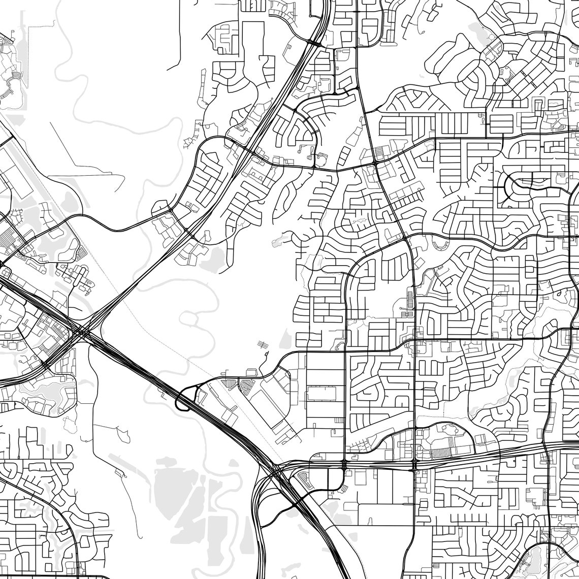 Carrollton Map Print Carrollton Map Poster Wall Art Tx City - Etsy