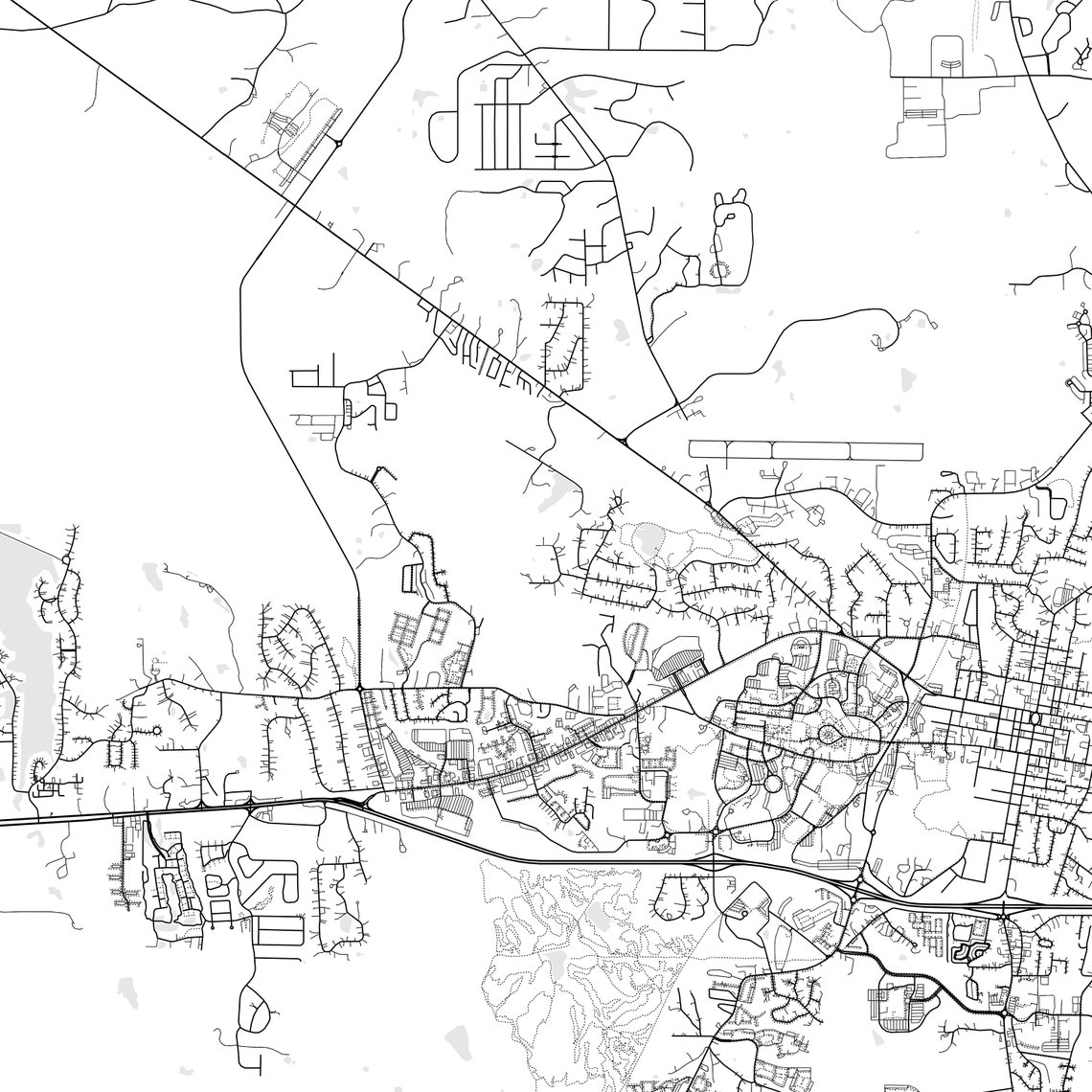 Oxford Map Print Oxford Map Poster Wall Art Ms City Map Etsy