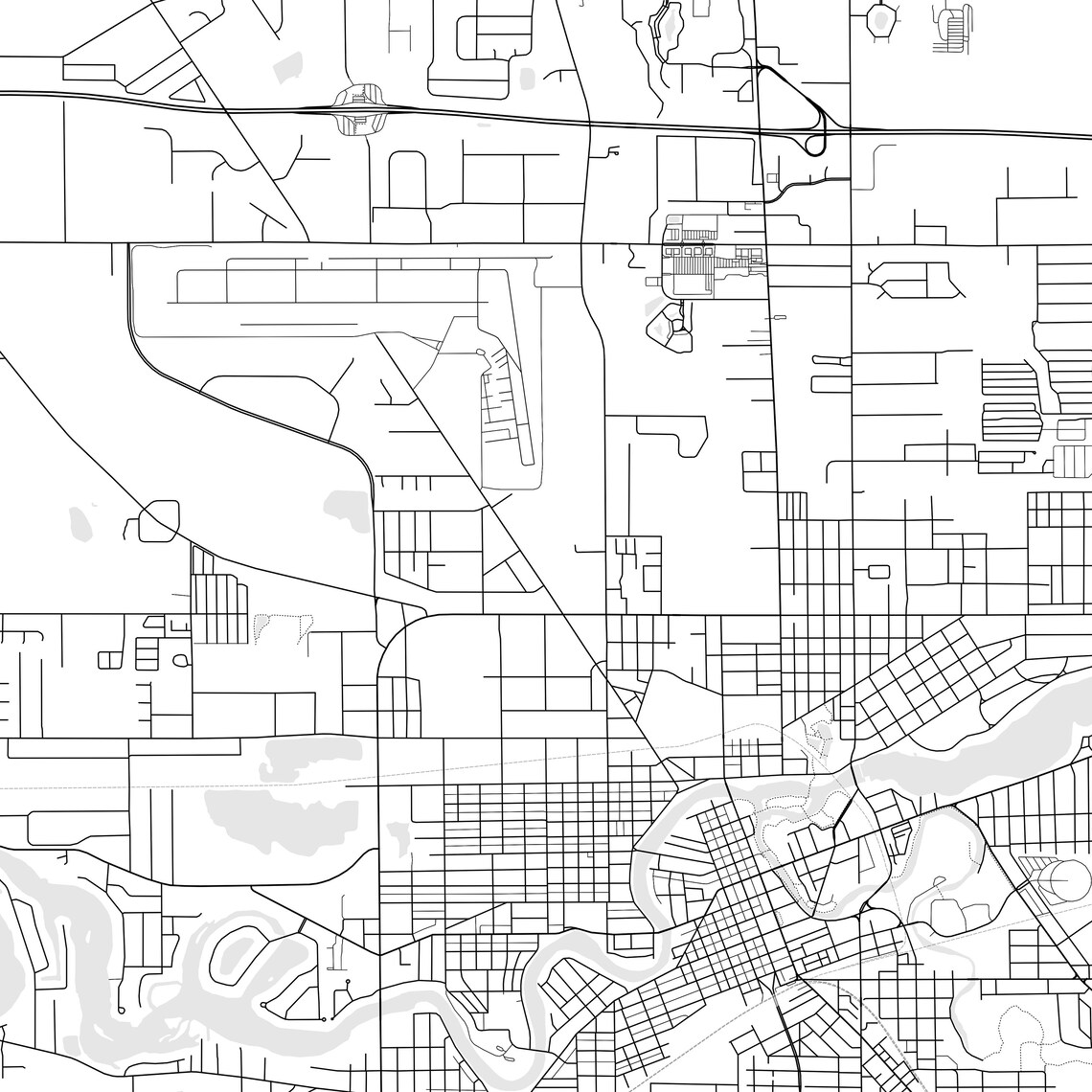 Elkhart Map Print Elkhart Map Poster Wall Art in City Map Etsy UK