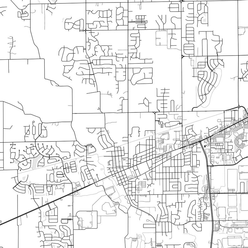 Plainfield Map Print Plainfield Map Poster Wall Art in City Etsy