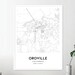 Oroville Map Print, Oroville Map Poster Wall Art, Ca City Map ...