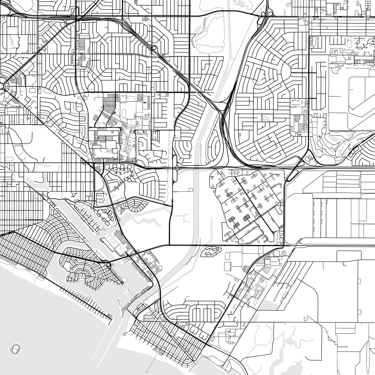 Seal Beach Map Print Seal Beach Map Poster Wall Art Ca City Etsy