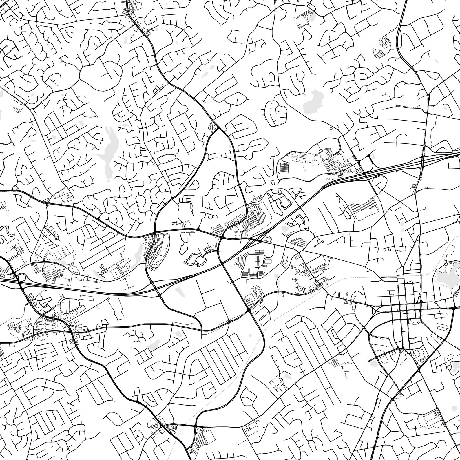 Lawrenceville Map Print, Lawrenceville Map Poster Wall Art, Ga City Map, Print Street