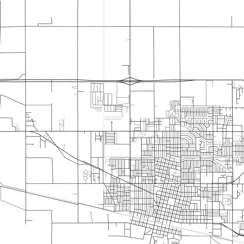 Garden City Map Print Wall Art from Etsy KS