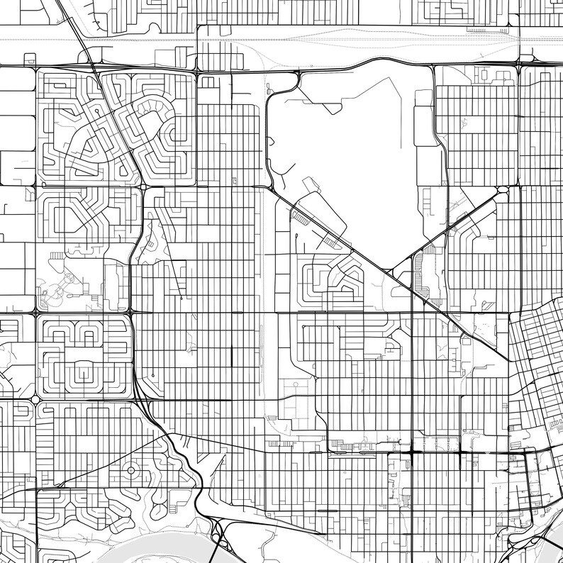 Edmonton Map Print Edmonton Map Poster Wall Art Edmonton Etsy