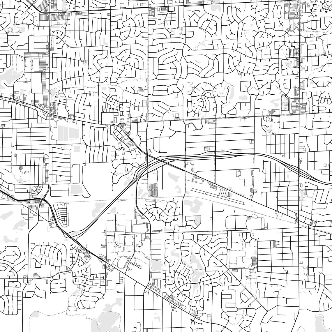 Roselle Map Print Roselle Map Poster Wall Art Il City Map Etsy UK