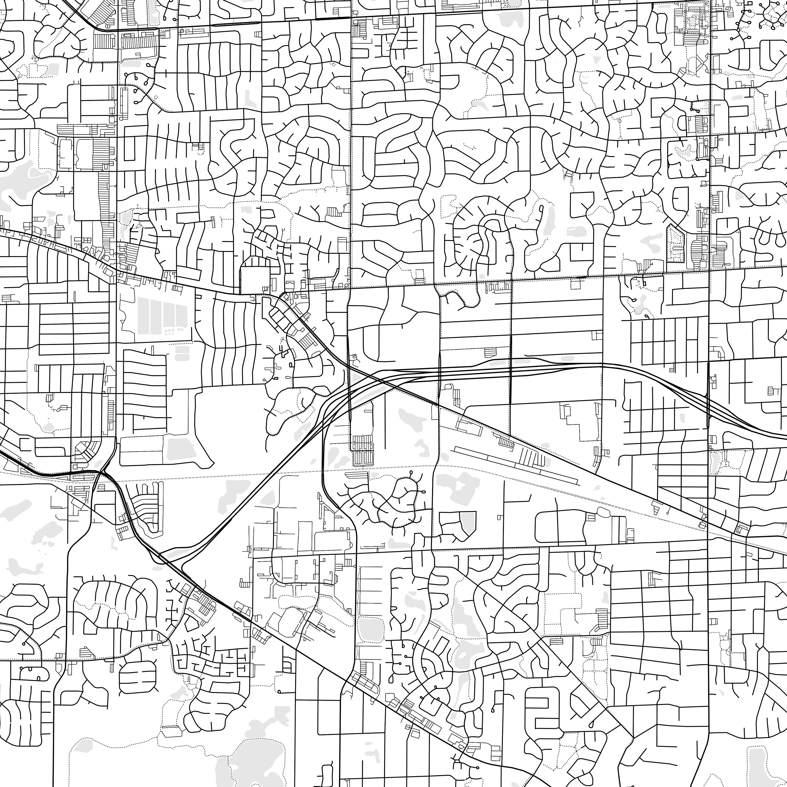 Roselle Map Print Roselle Map Poster Wall Art Il City Map Etsy UK