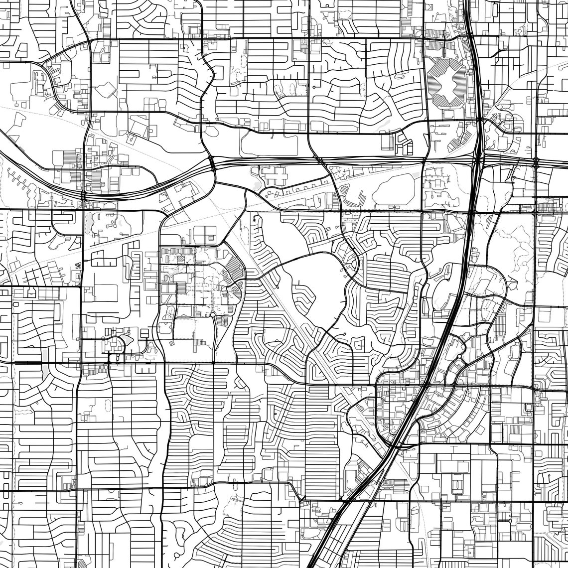 Richardson Map Print, Richardson Map Poster Wall Art, Tx City Map