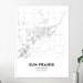 Sun Prairie Map Print, Sun Prairie Map Poster Wall Art, Wi City Map ...
