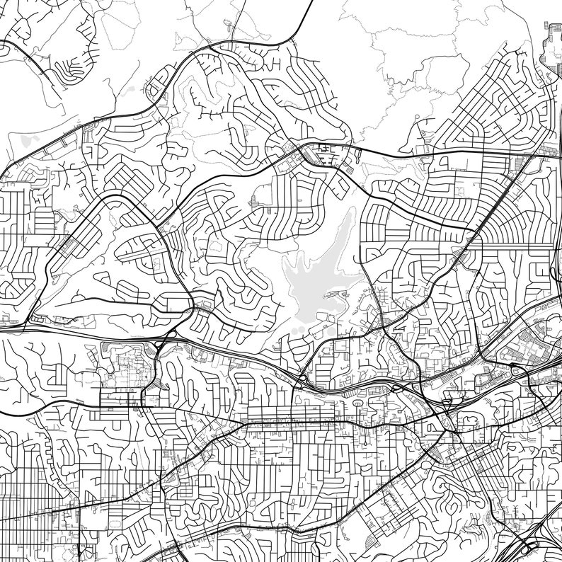 La Mesa Map Print La Mesa Map Poster - Il 794xN.1957801213 Anbc