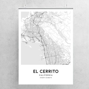El Cerrito Map Print El Cerrito Map Poster Wall Art Ca City | Etsy
