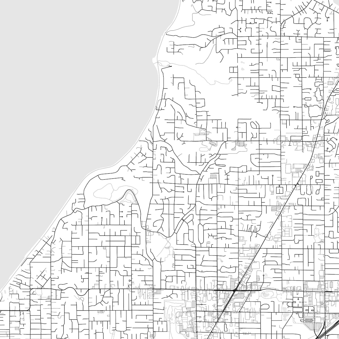 Lynnwood Map Print, Lynnwood Map Poster Wall Art, Wa City Map
