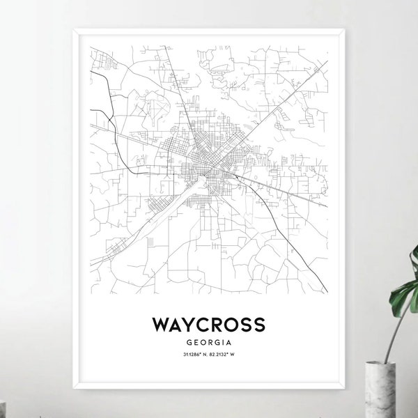 Waycross Ga Maps Etsy