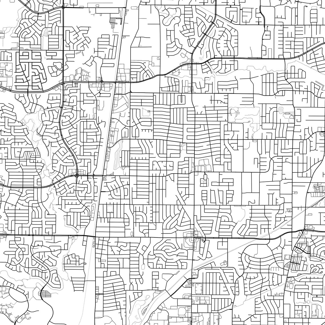 North Richland Hills Map Print North Richland Hills Map Etsy