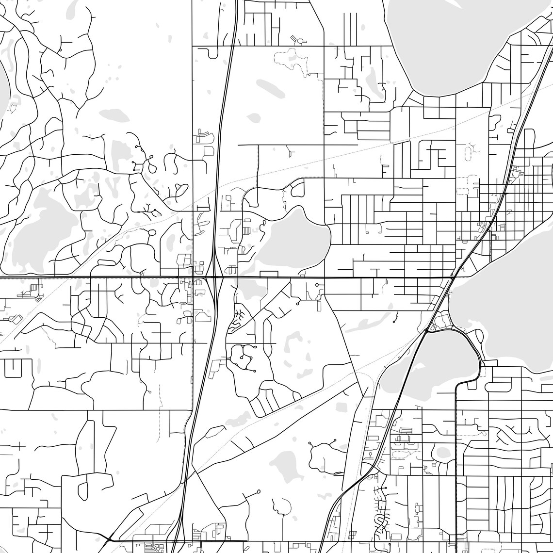 White Bear Lake Map Print White Bear Lake Map Poster Wall Etsy