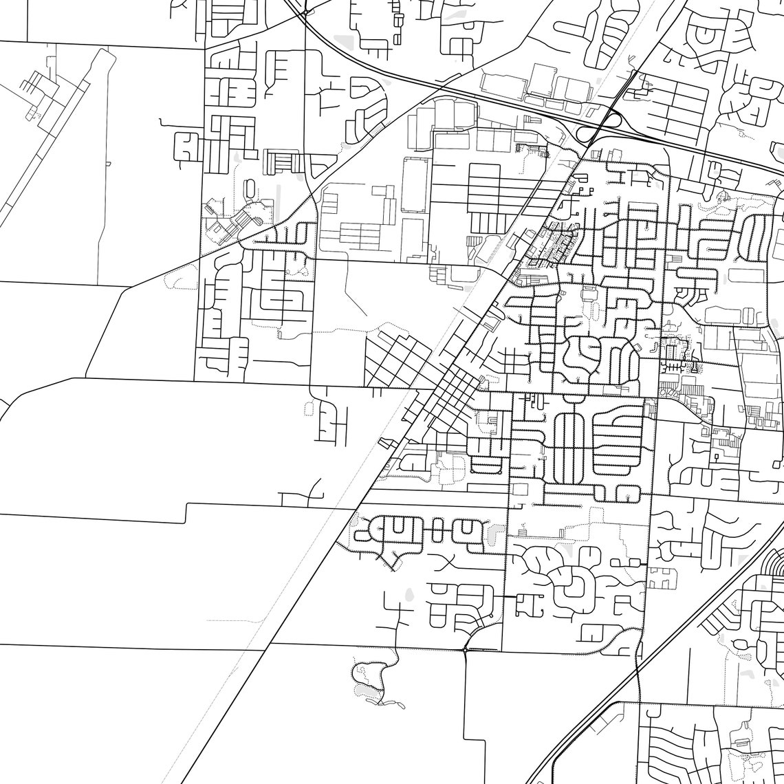 Grove City Map Print, Grove City Map Poster Wall Art, Oh City Map, Ohio