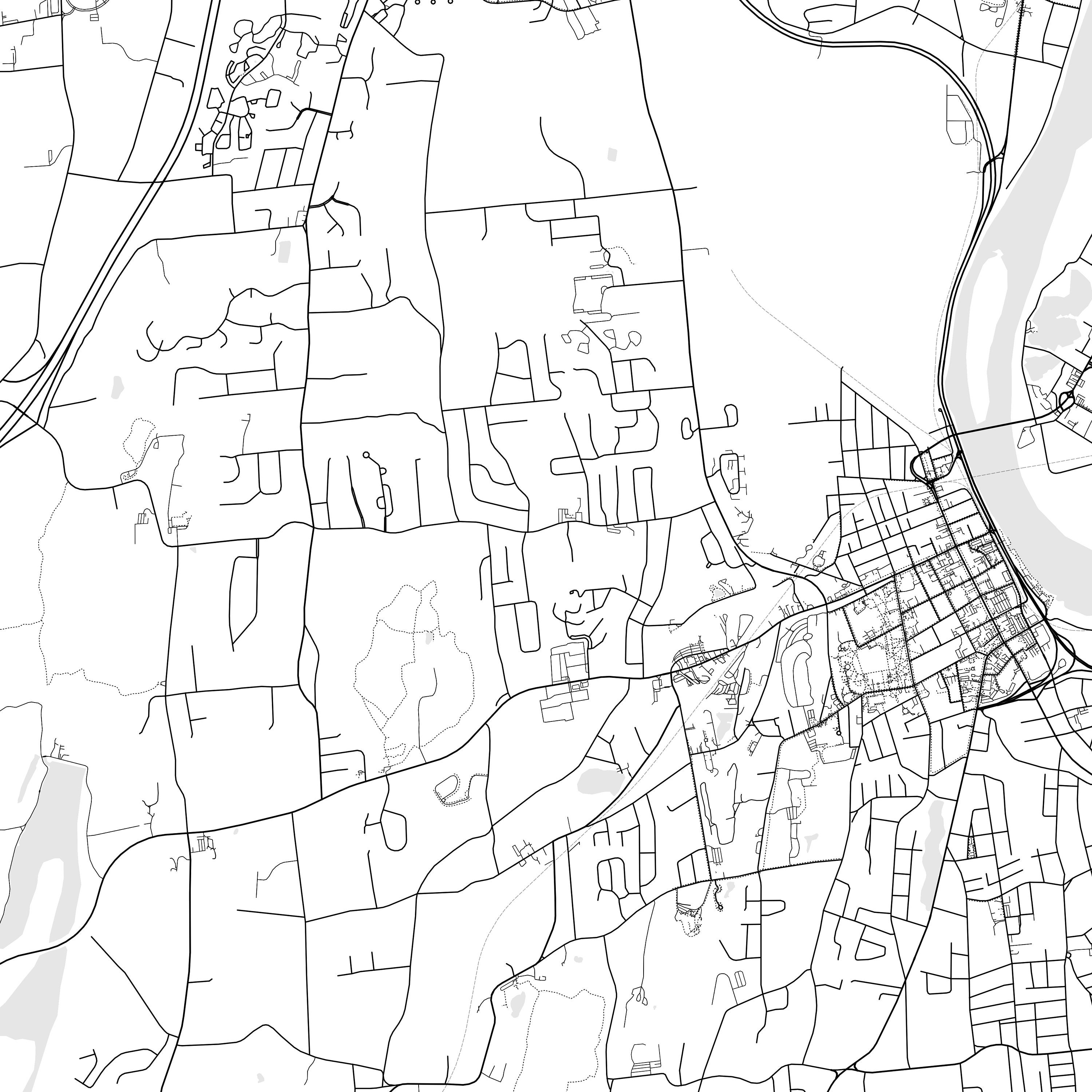 Middletown Map Print, Middletown Map Poster Wall Art, Ct City Map