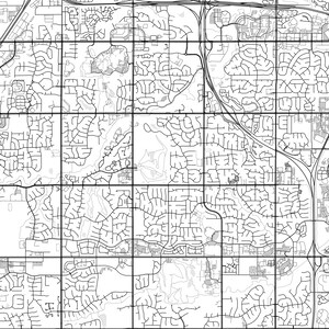 Overland Park Map Print, Overland Park Map Poster Wall Art, Ks City Map ...