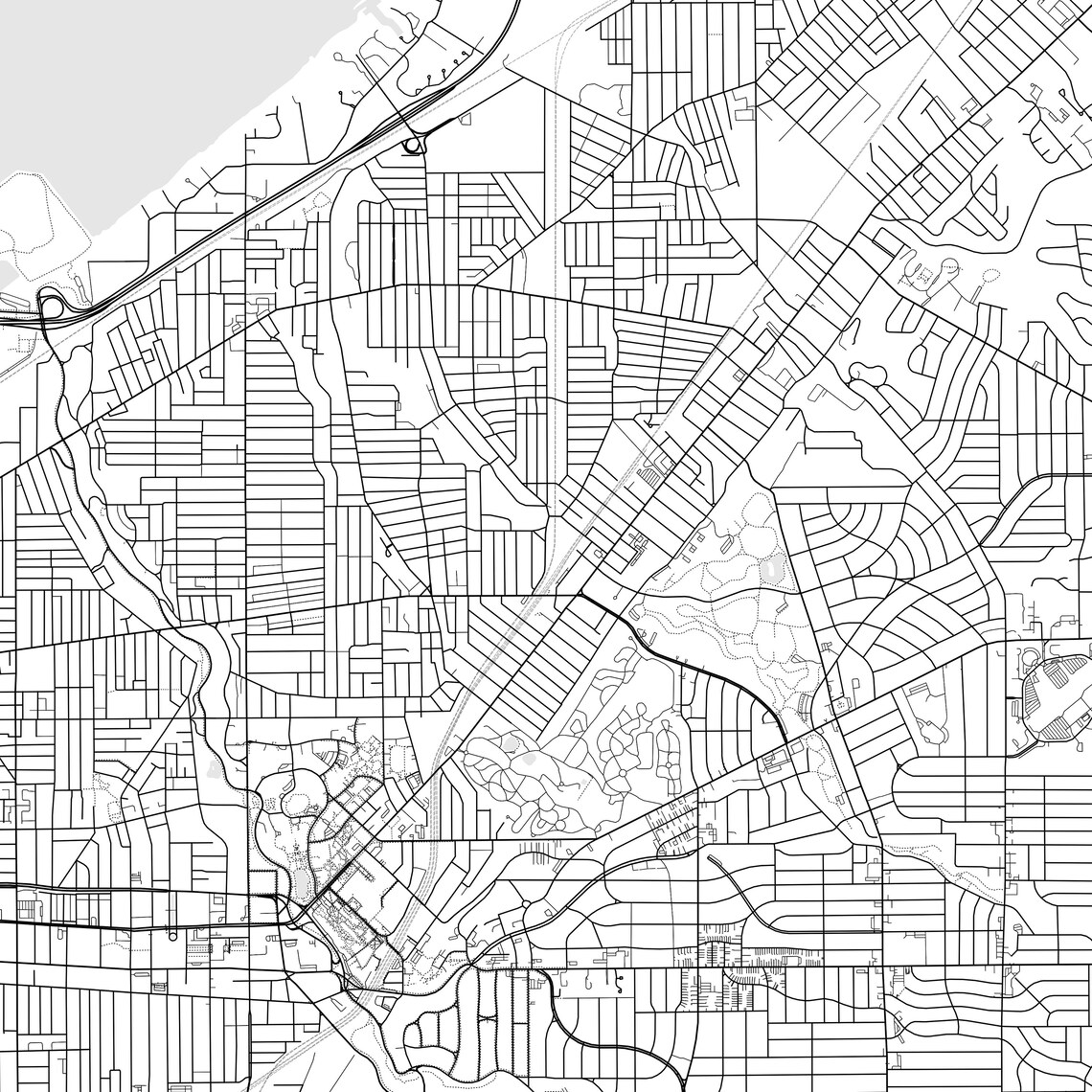 Cleveland Heights Map Print, Cleveland Heights Map Poster Wall Art, Oh