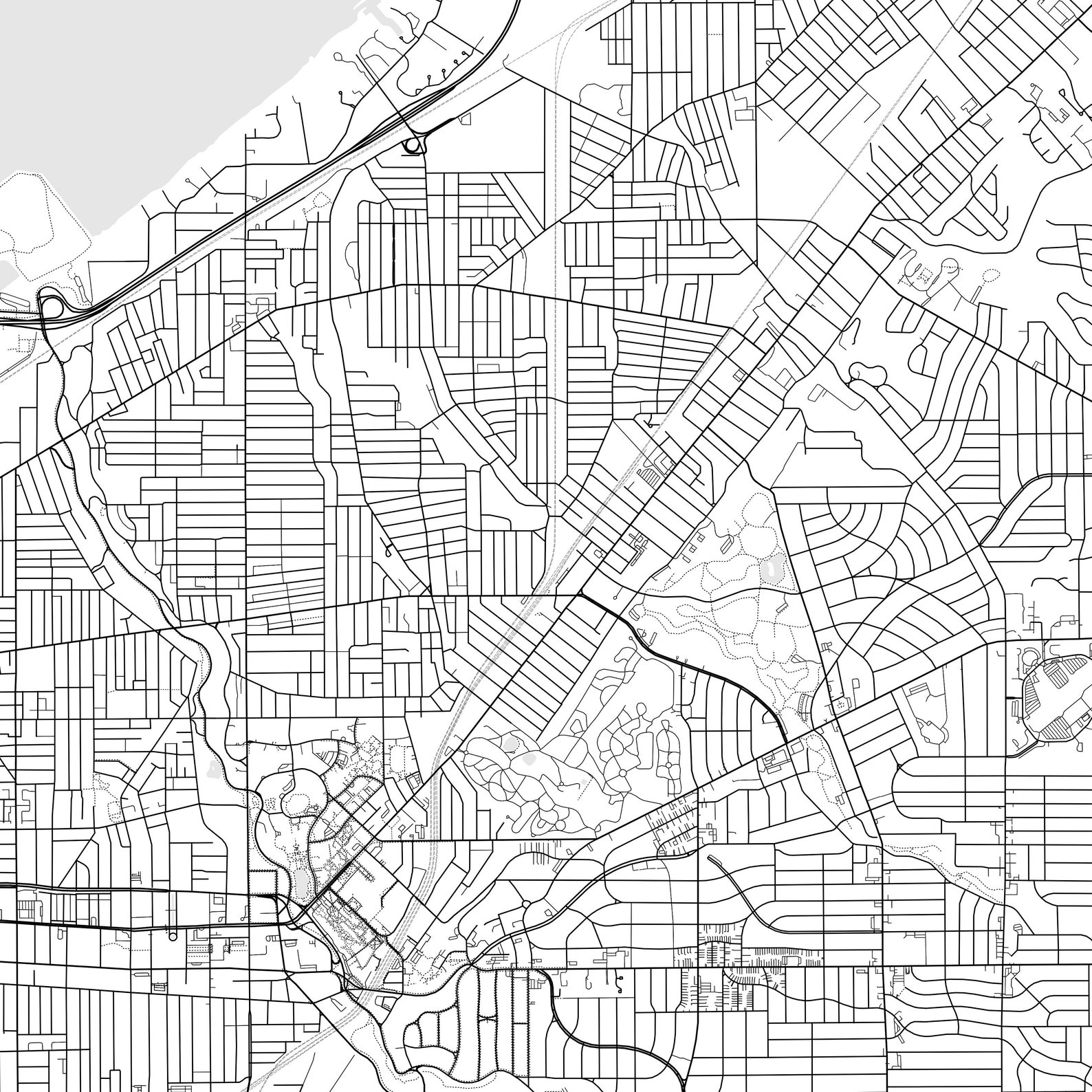 Cleveland Heights Map Print, Cleveland Heights Map Poster Wall Art, Oh