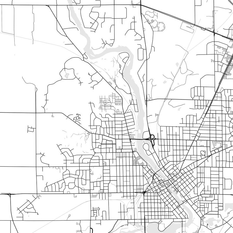 Janesville Map Print Janesville Map Poster Wall Art Wi City - Etsy