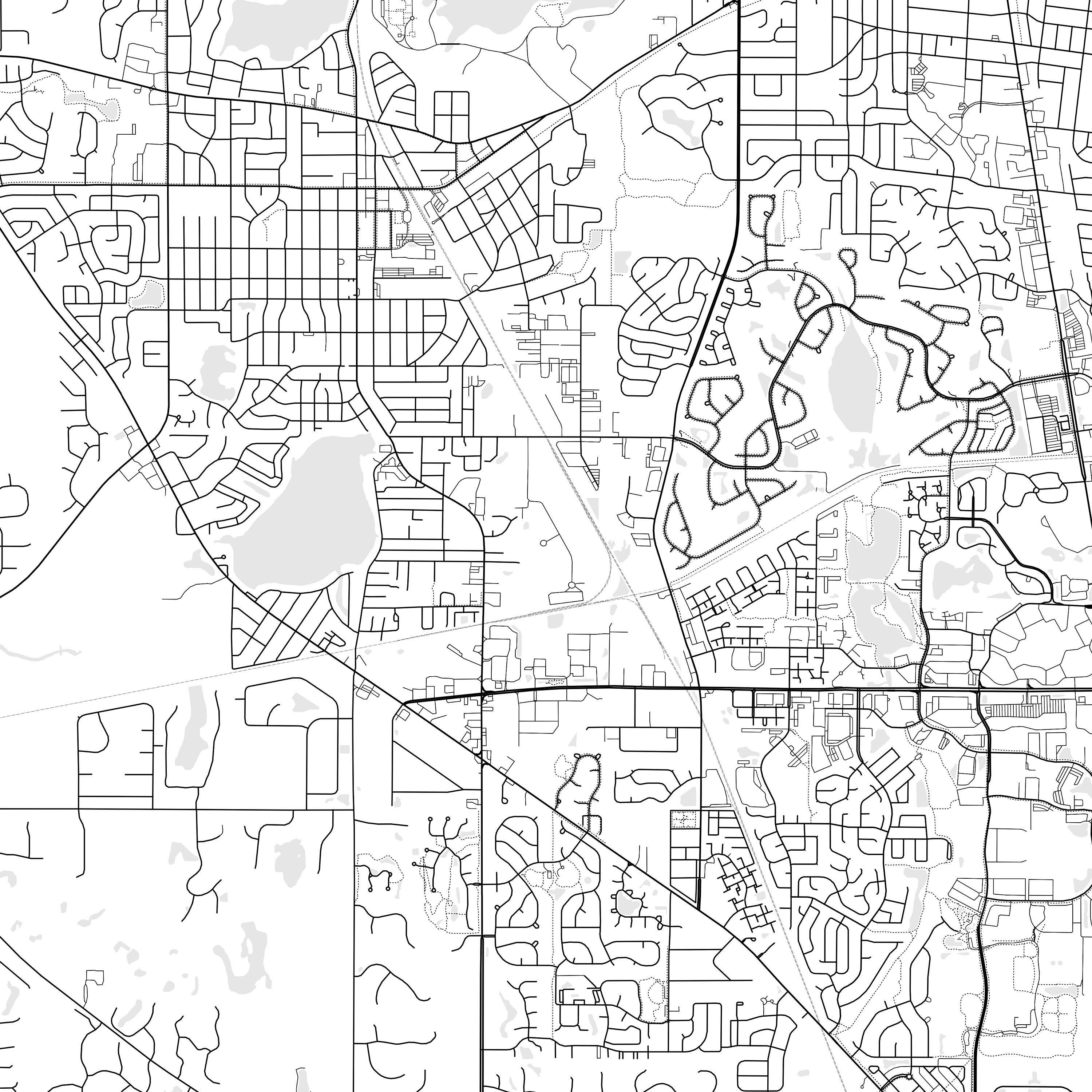 Vernon Hills Map Print, Vernon Hills Map Poster Wall Art, Il City Map