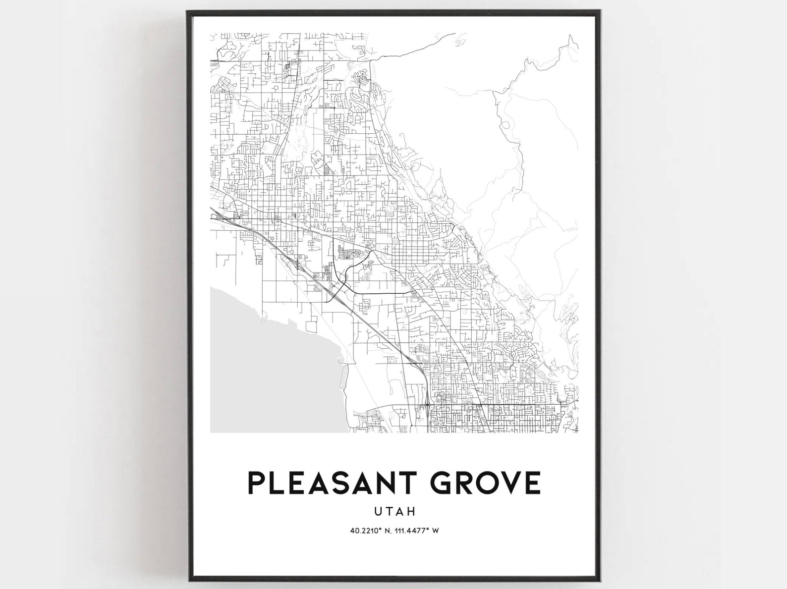 Pleasant Grove Map Print Pleasant Grove Map Poster Wall Art Etsy