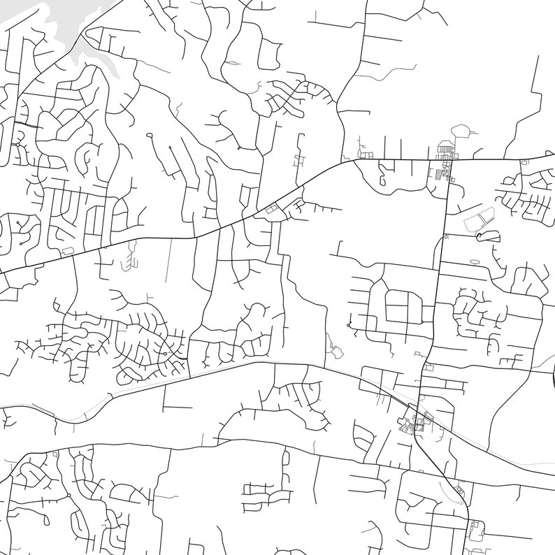 Mount Juliet Map Print, Mount Juliet Map Poster Wall Art, Tn City Map