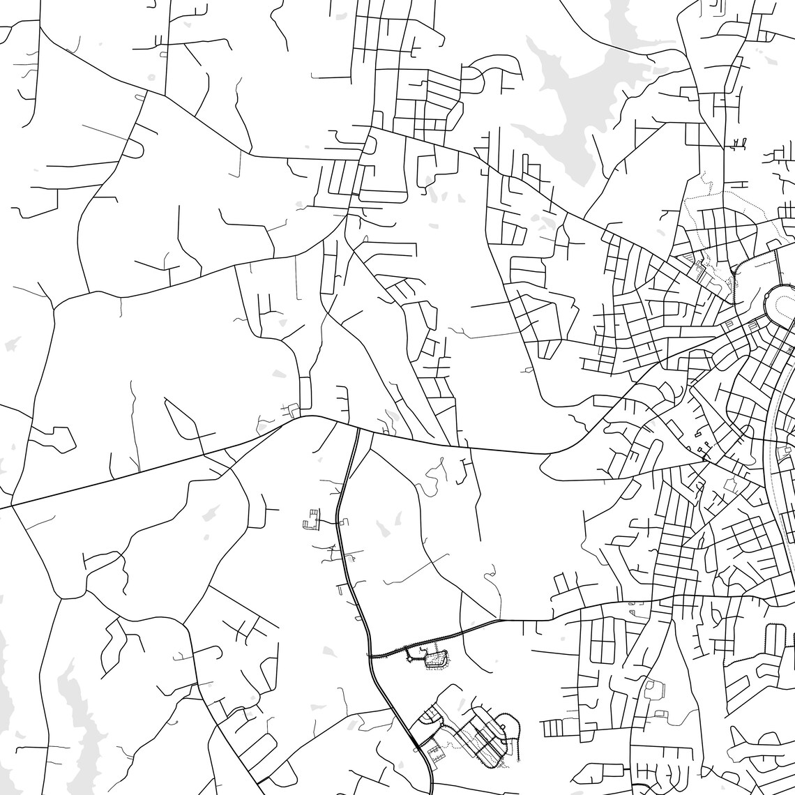 Kannapolis Map Print Kannapolis Map Poster Wall Art Nc City Etsy