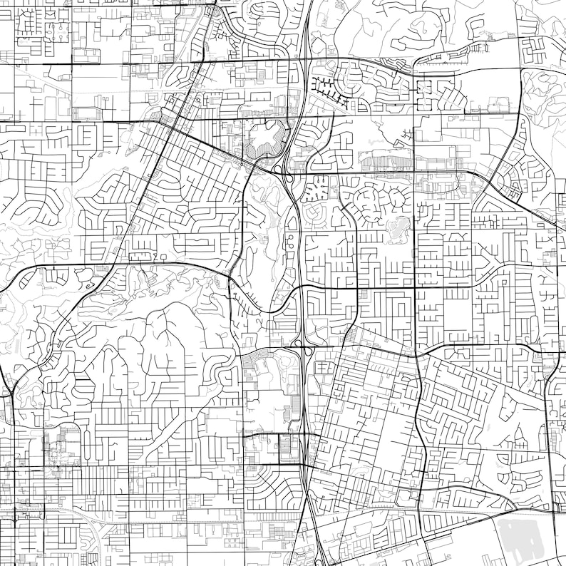 Placentia Map Print, Placentia Map Poster Wall Art, Ca City Map