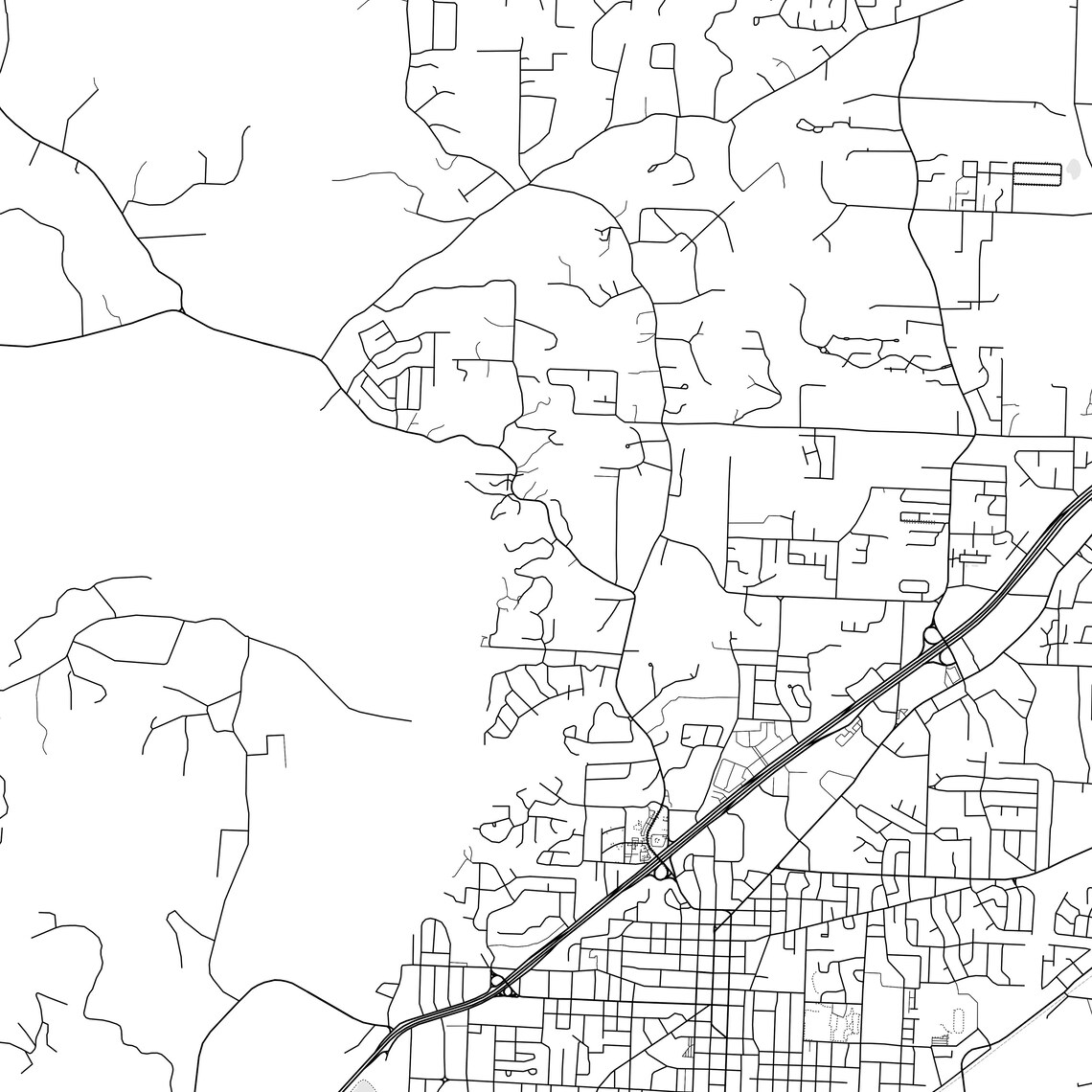 Benton Map Print Benton Map Poster Wall Art Ar City Map Etsy