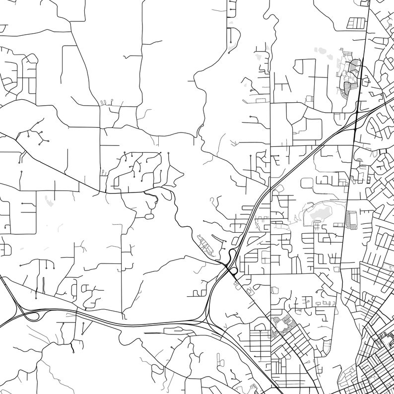 New Albany Map Print, New Albany Map Poster Wall Art, in City Map