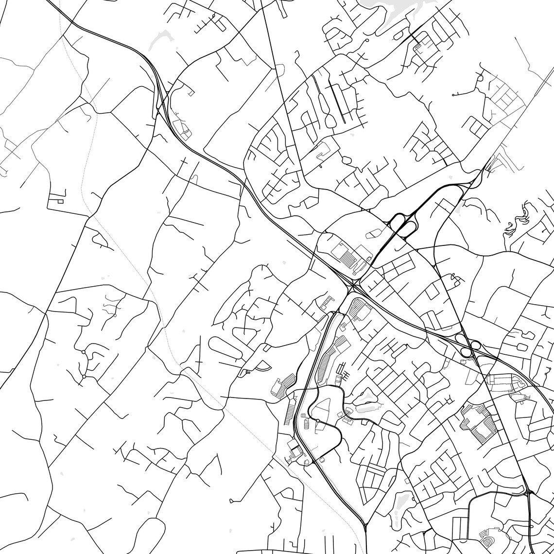 Johnson City Map Print Johnson City Map Poster Wall Art Tn Etsy