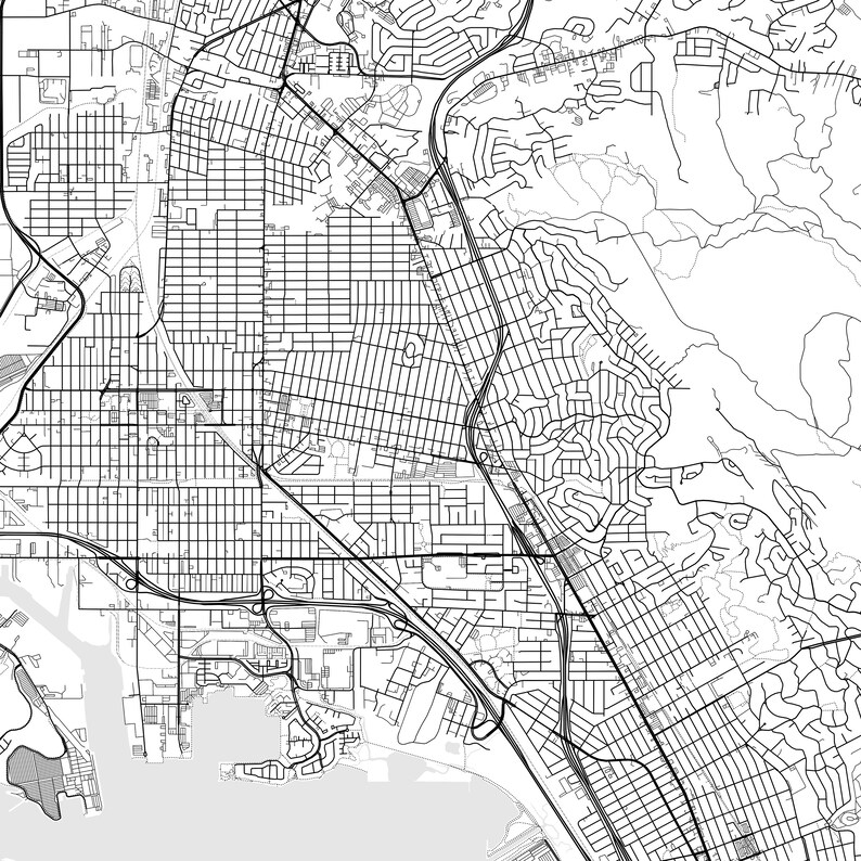 El Cerrito Map Print, El Cerrito Map Poster Wall Art, Ca City Map