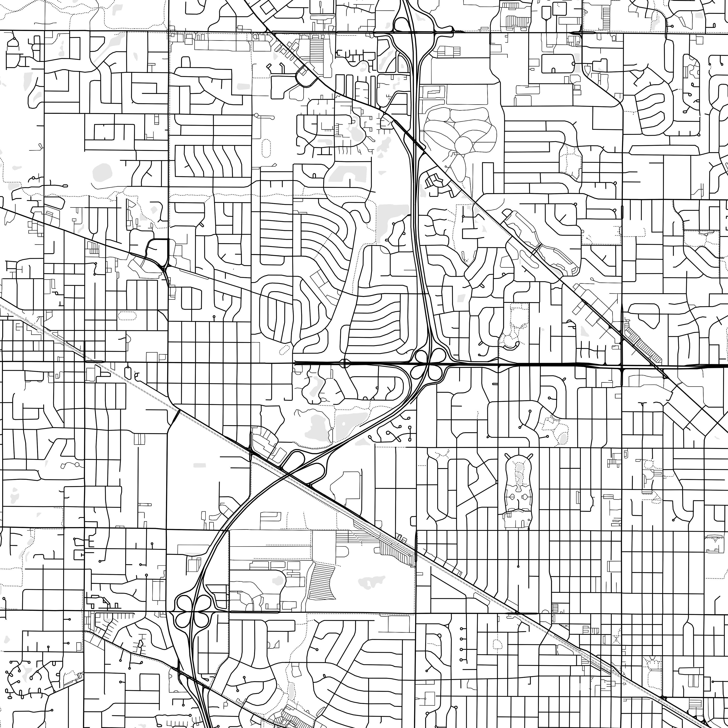Arlington Heights Map Print, Arlington Heights Map Poster Wall Art, Il