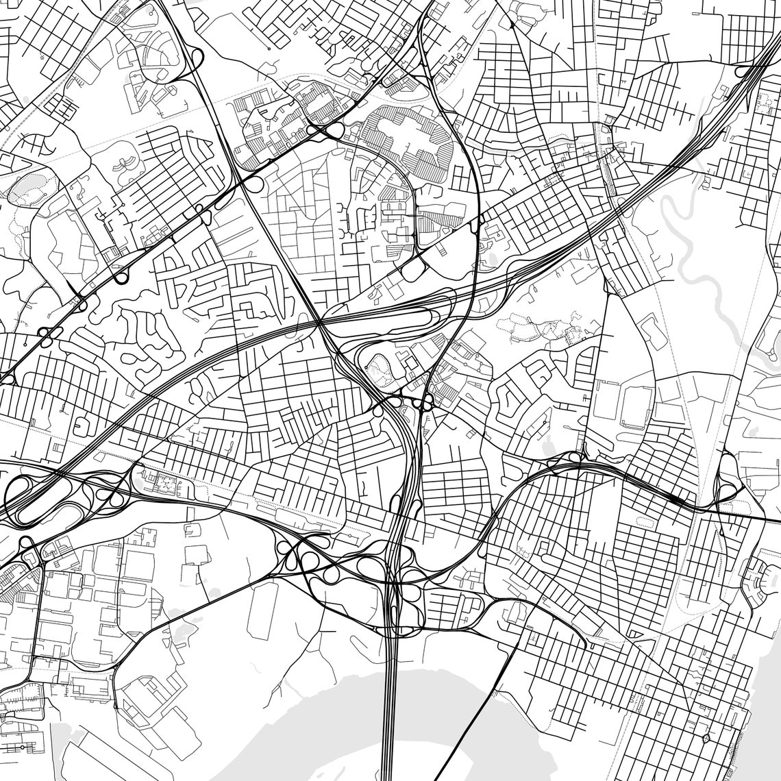 Perth Amboy Map Print Perth Amboy Map Poster Wall Art Nj Etsy