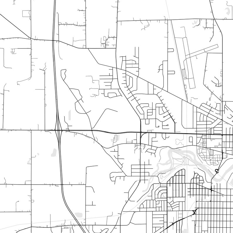 Manitowoc Map Print Manitowoc Map Poster Wall Art Wi City Etsy