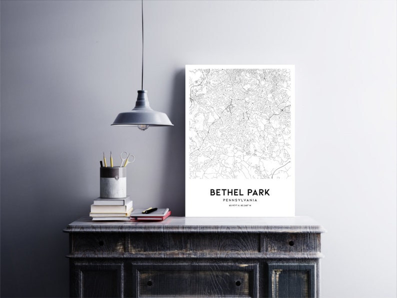Bethel Park Map Print