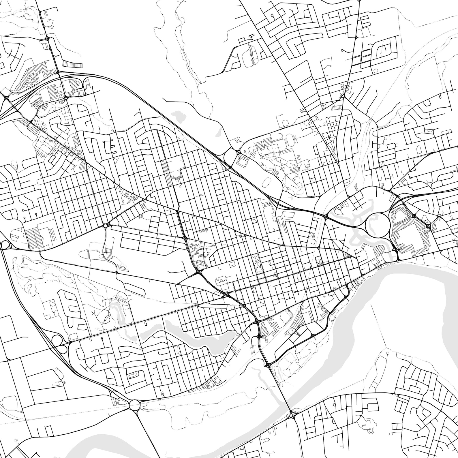 Moncton Map Print, Moncton Map Poster Wall Art, Moncton City Map, Moncton Print Street Map Decor