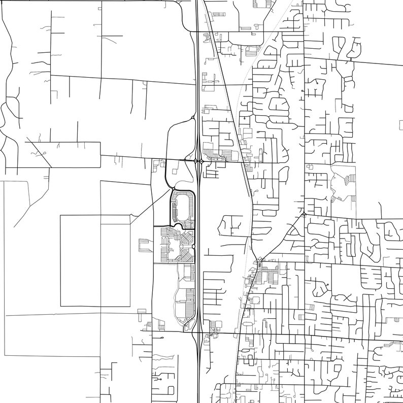 Marysville Map Print Marysville Map Poster Wall Art Wa City Etsy