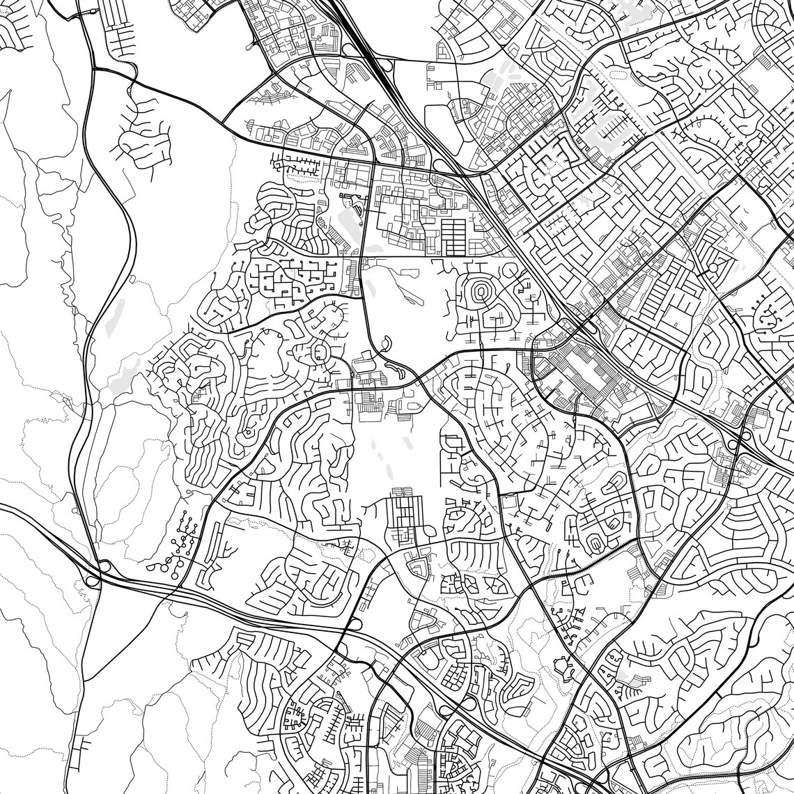 Laguna Hills Map Print Laguna Hills Map Poster Wall Art Ca Etsy