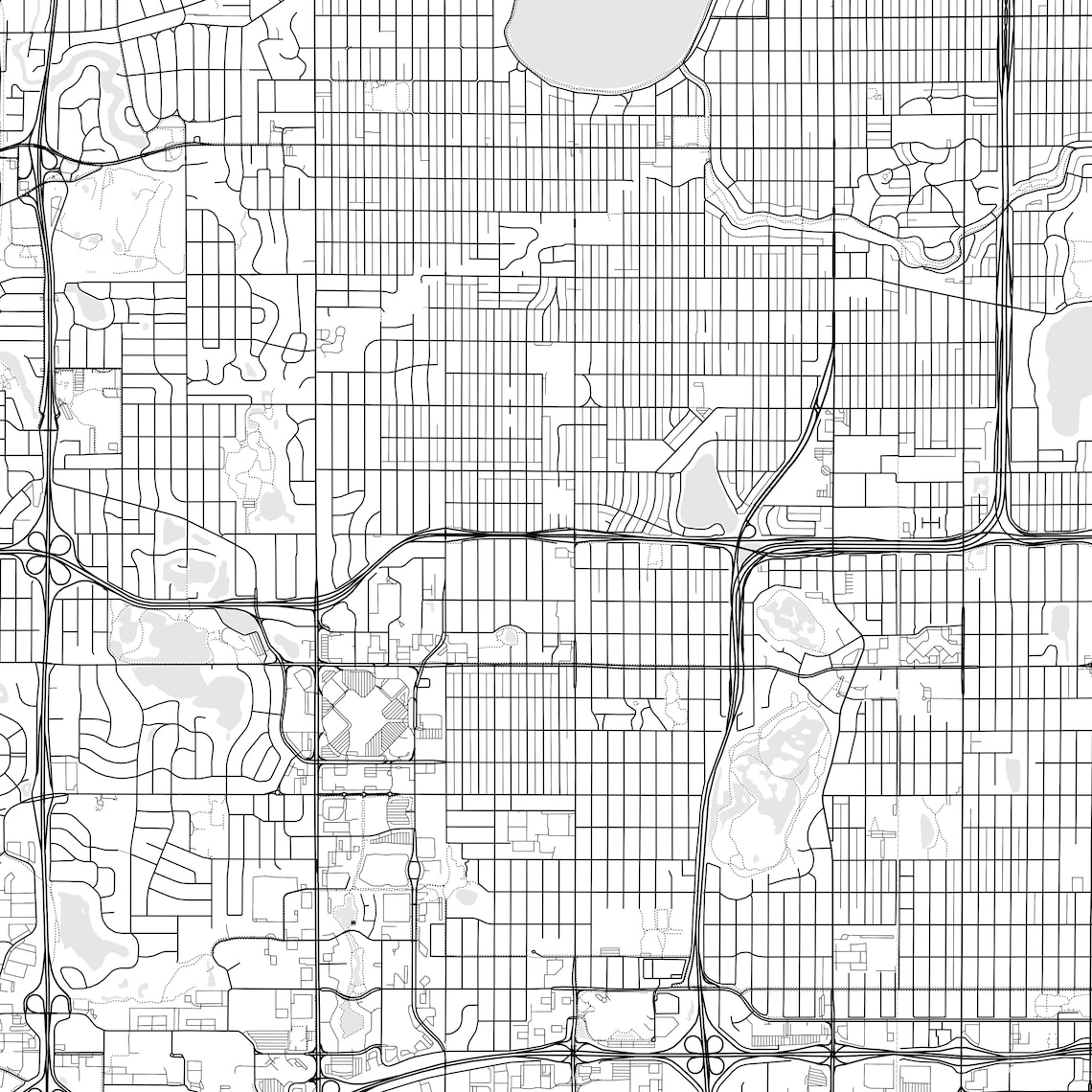 Richfield Map Print, Richfield Map Poster Wall Art, Mn City Map, Minnesota Print Street Map