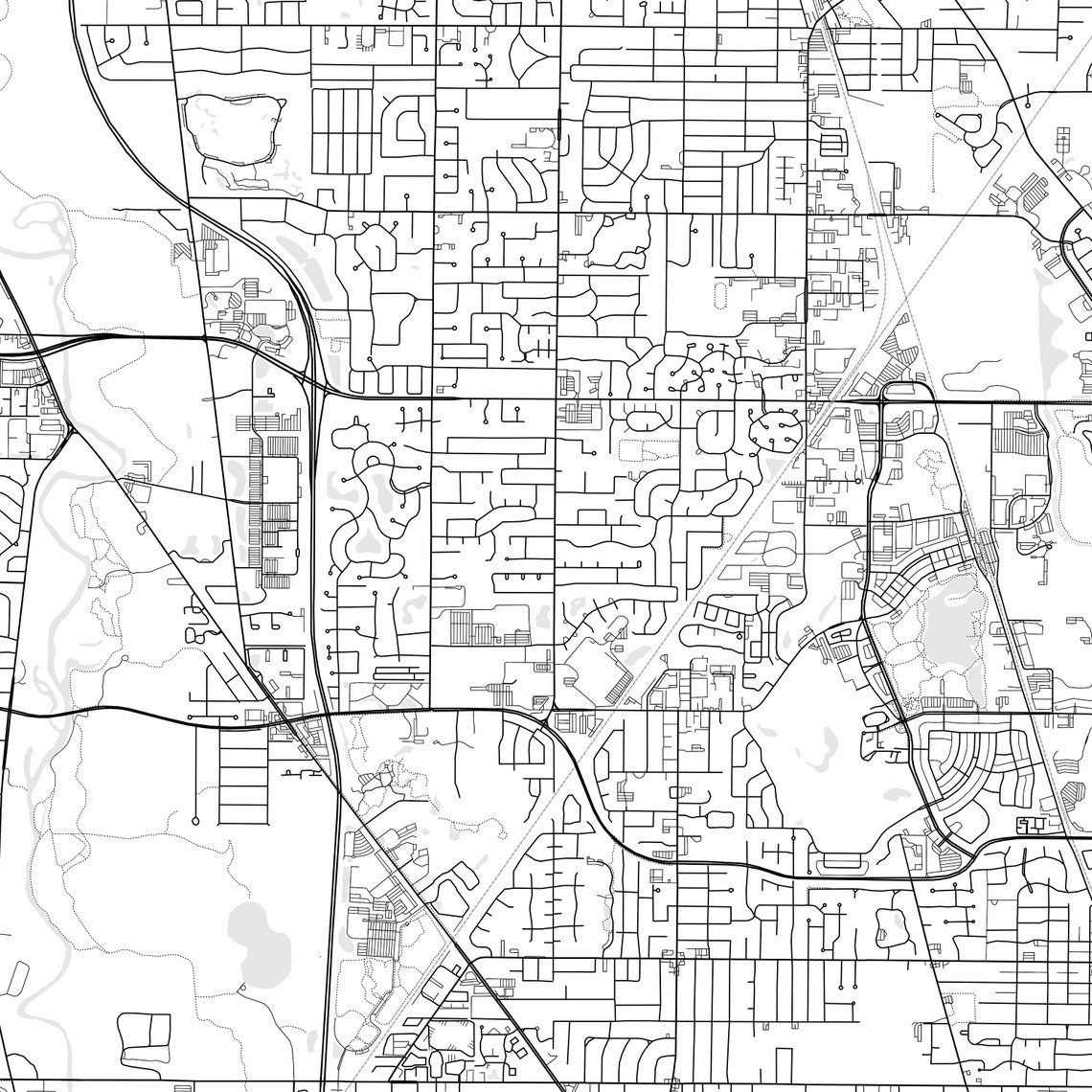 Glenview Map Print Glenview Map Poster Wall Art Il City Map Etsy